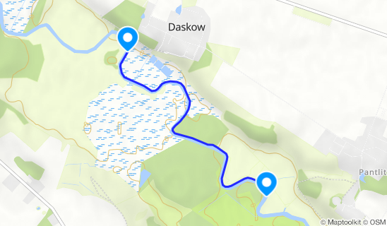 Kartenausschnitt Wasserwanderrastplatz Daskow
